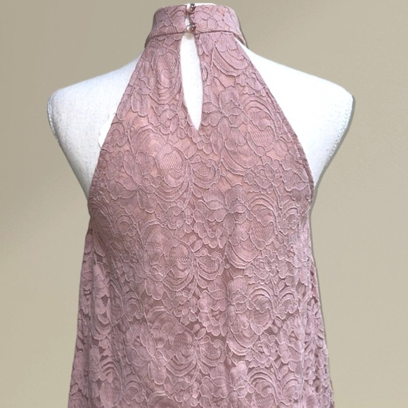 NWT Altr’d State Dusty Rose Mauve Galoon Lace Swing Halter Size Small - Picture 3 of 12